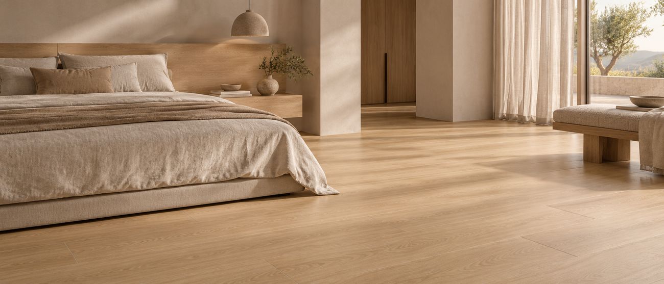 Ambiente con cerámica Oak efecto madera